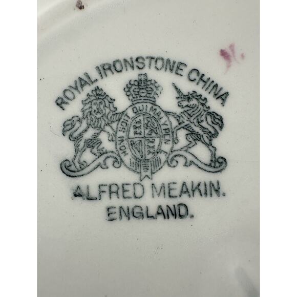 Antique Alfred Meakin Bowls Large Ironstone~ Tea Leaf 9” X 2” - Picture 5 of 8
